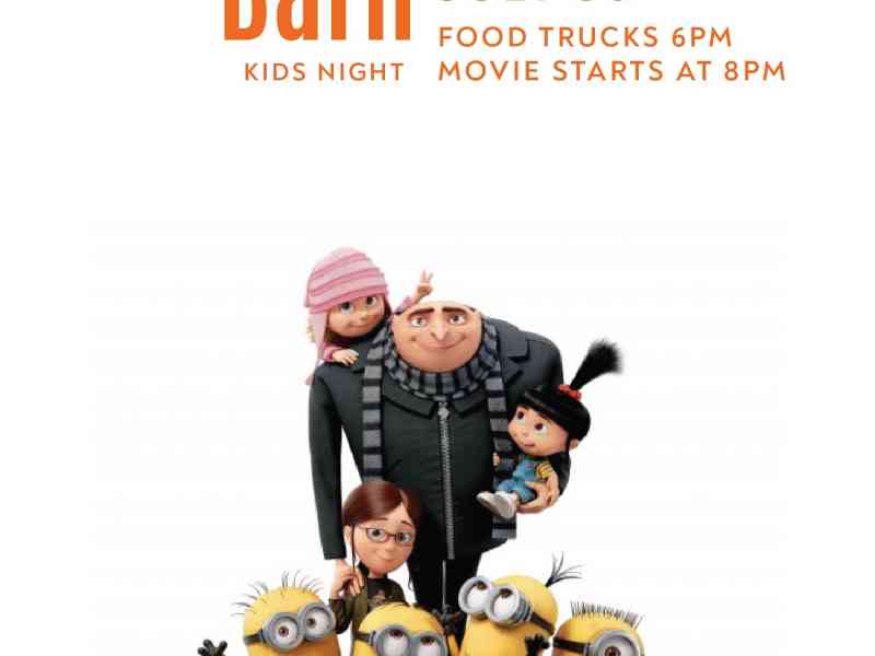 Despicable Me movie at the barn in Spearfish