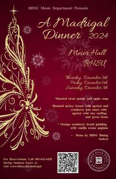 A Madrigal Dinner 2024, Christmas, Black Hills State University, Spearfish, South Dakota