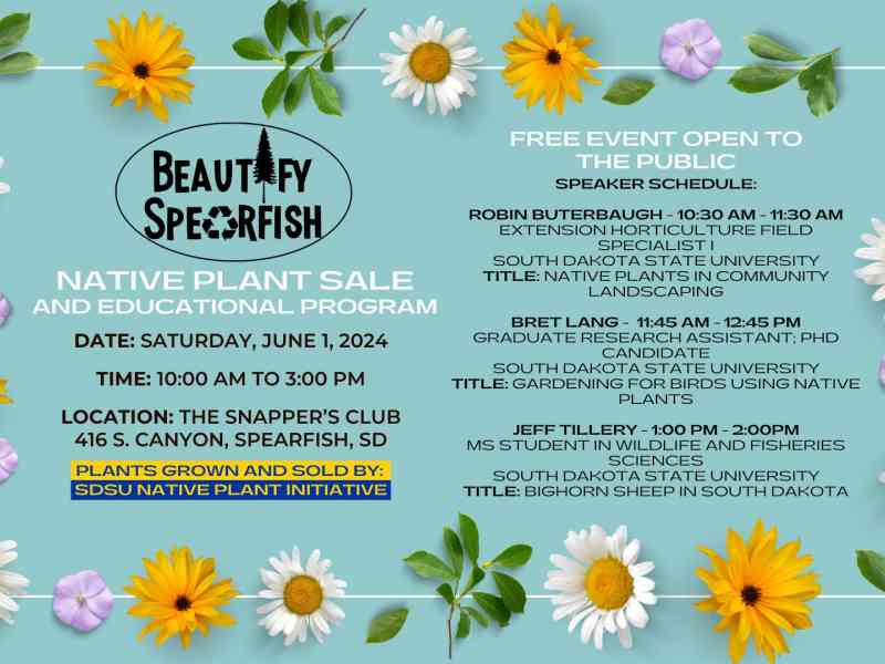 Black Hills, Spearfish, South Dakota, Native Plant Sale and Educational Program, Beautify Spearfish, Plants