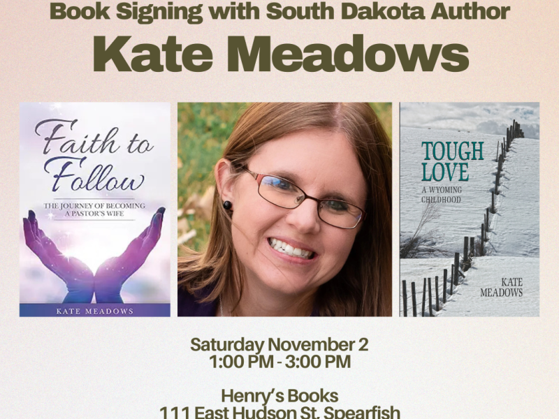 Book Signing, South Dakota, Black Hills, Spearfish, Kate Meadows