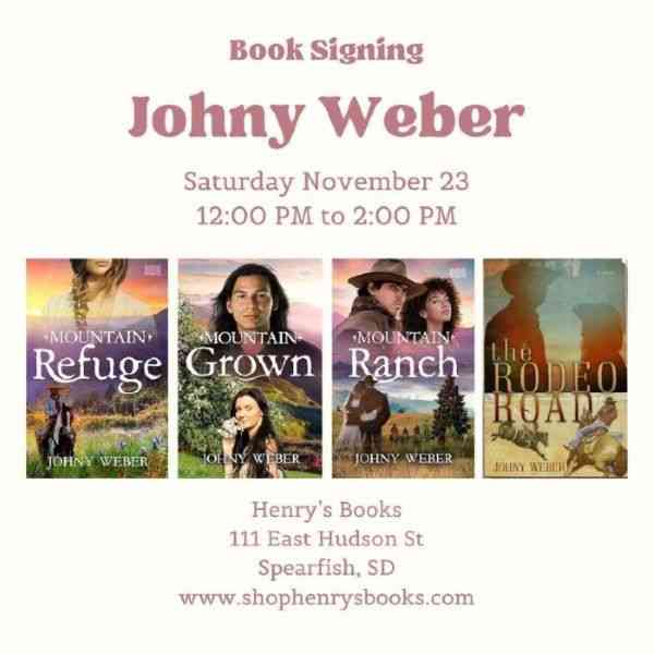 Book Launch and Signing with Local Author Johnny Weber, South Dakota, Spearfish, Black Hills, Henry's Book's