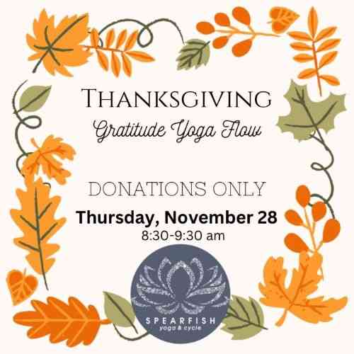 Thanksgiving Gratitude Yoga, Spearfish Yoga & Cycle, Black Hills, Spearfish, South Dakota