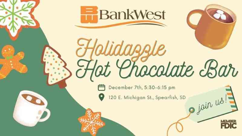 Holidazzle Hot Chocolate Bar, Spearfish, South Dakota, Black Hills, Bank West