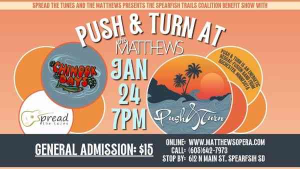 Spearfish, Black Hills, South Dakota, Matthews Opera House & Arts Center, Push & Turn, Push & Turn Live at The Matthews