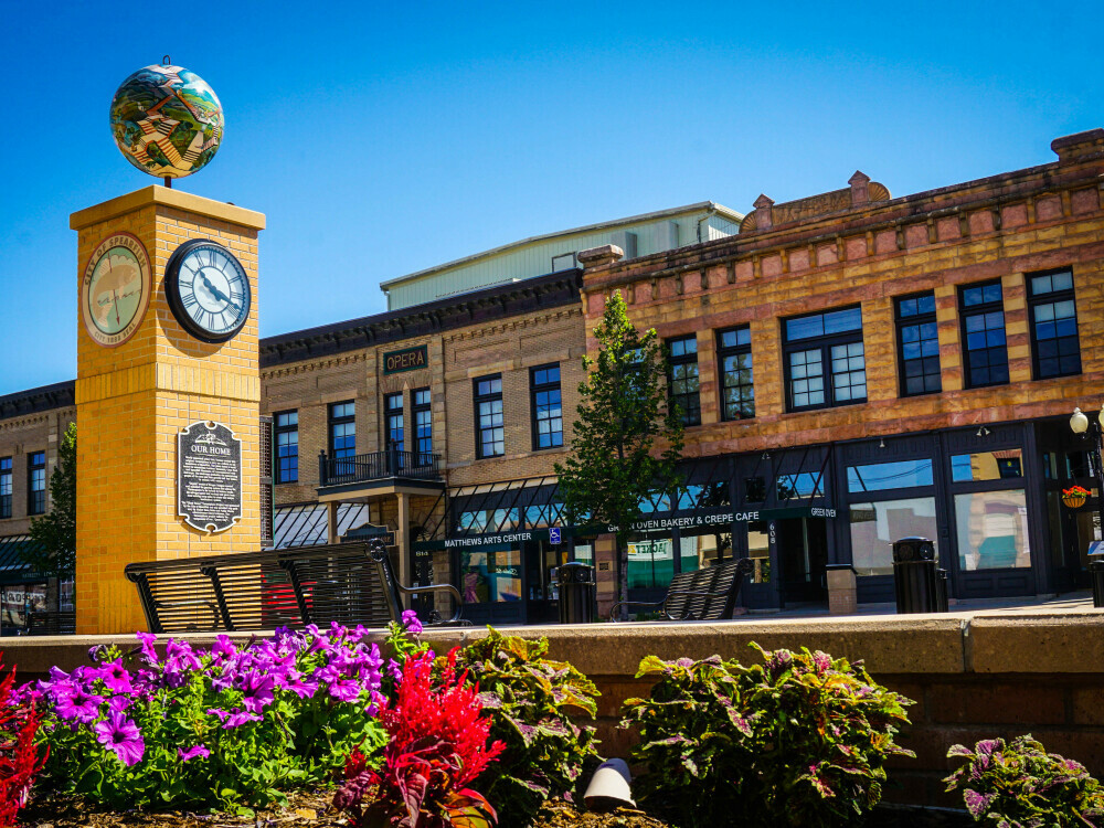 Visit Spearfish Clock Tower Flowers