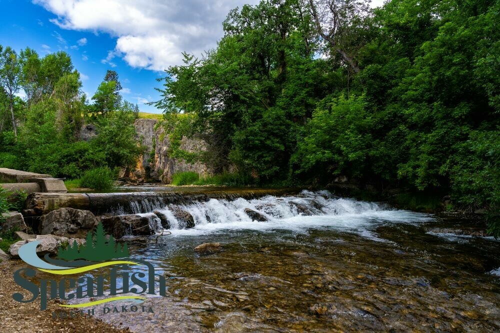 Spearfish City Park, Waterfall