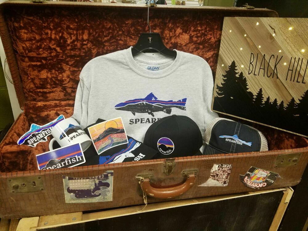 An Assortment of Spearfish Souvenirs found at The Junk Drawer & Naked Olive. 